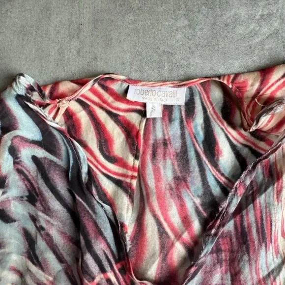 S2001 Roberto Cavalli Psychadelic Silk Dress - Picture 8 of 9